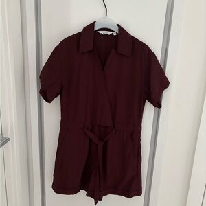 & Other Stories Burgundy Jumpsuit